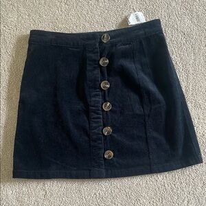 Wishlist Black Corduroy Mini Skirt